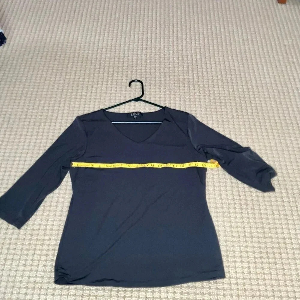 LBISSE V-neck Gray Top Size L - Picture 4 of 9